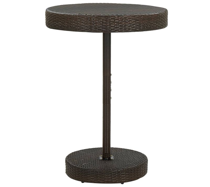 Table De Jardin Marron 75,5x106 Cm Résine Tressée