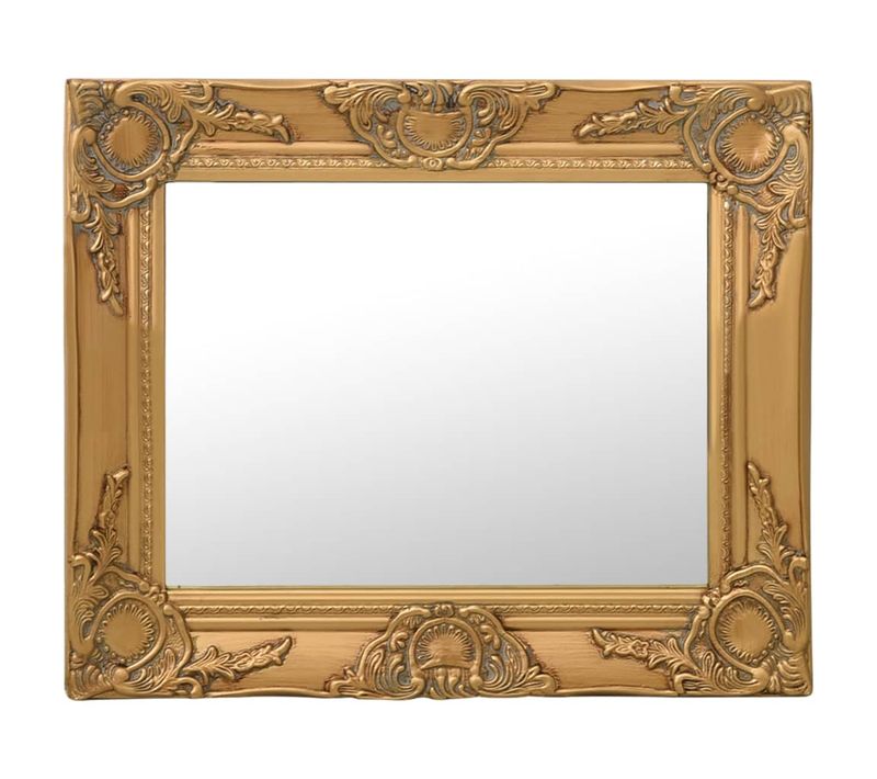 Miroir Mural Style Baroque 50x40 Cm Doré