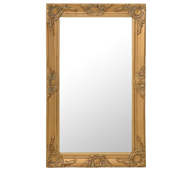 Miroir Mural Style Baroque 50x80 Cm Doré