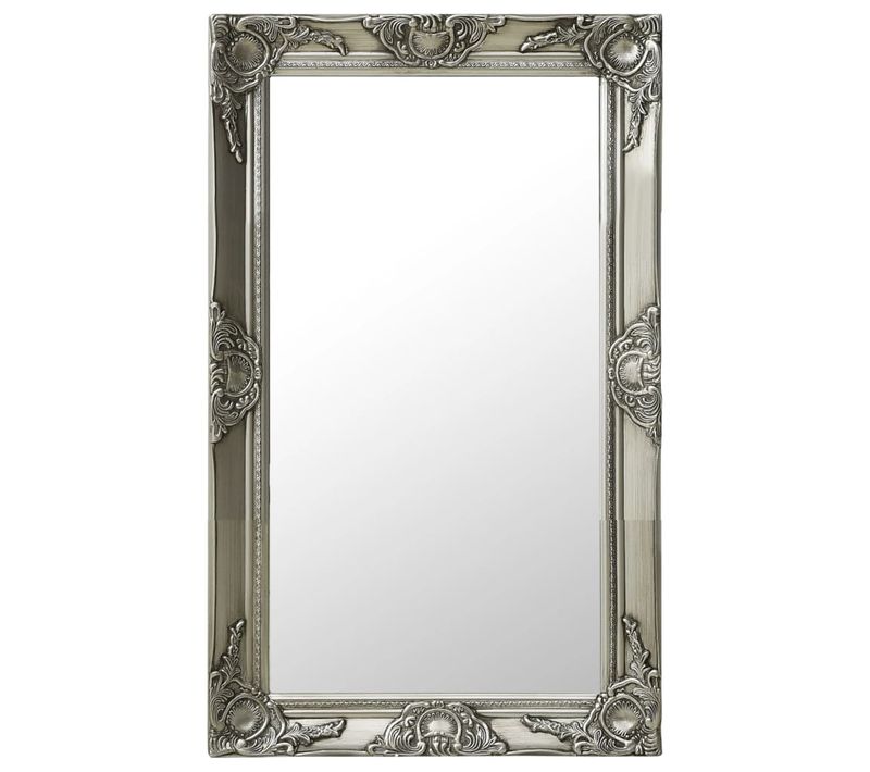 Miroir Mural Style Baroque 50x80 Cm Argenté