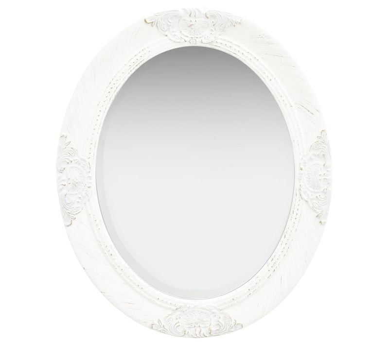 Miroir Mural Style Baroque 50x60 Cm Blanc
