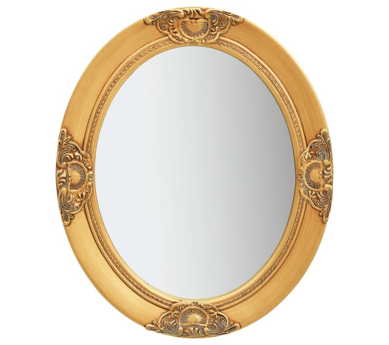 Miroir Mural Style Baroque 50x60 Cm Doré
