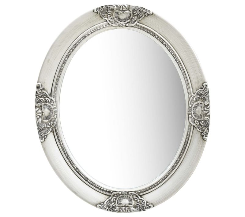 Miroir Mural Style Baroque 50x60 Cm Argenté