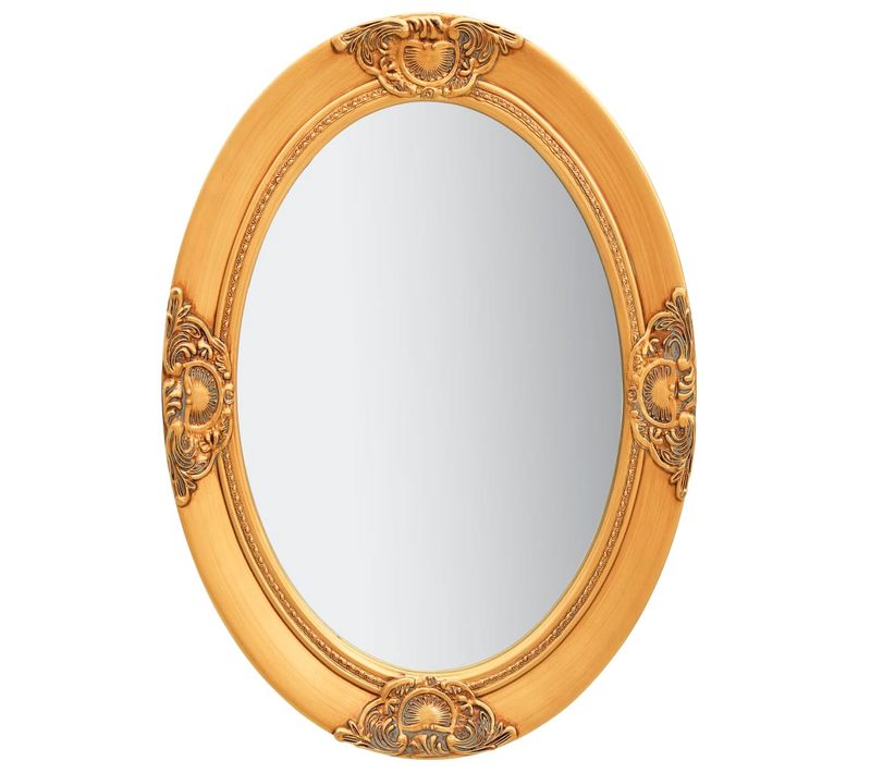 Miroir Mural Style Baroque 50x70 Cm Doré