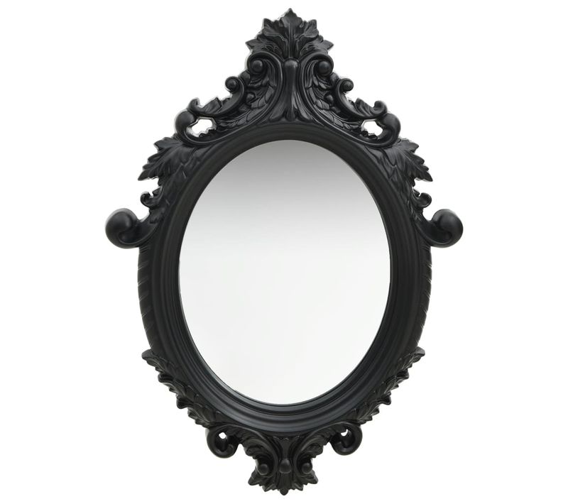 Miroir Mural Style Château 56x76 Cm Noir