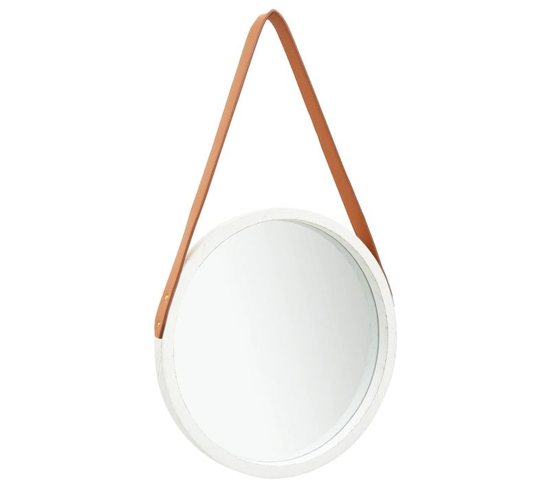 Miroir Mural Avec Sangle 40 Cm Blanc