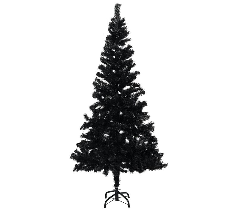 Sapin De Noël Artificiel Avec Support Noir 150 Cm Pvc