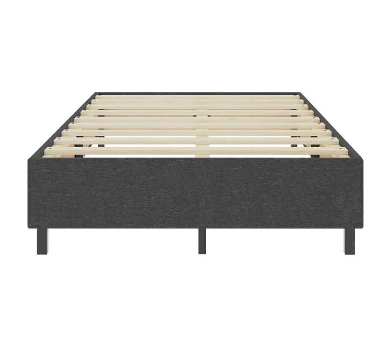 Sommier déco à Lattes Gris Foncé Tissu 120x200 Cm