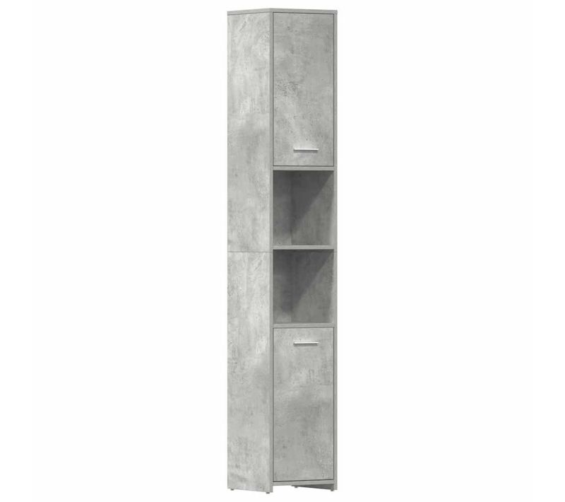 Colonne De Salle De Bain Gris Béton 30x30x183,5 Cm Aggloméré