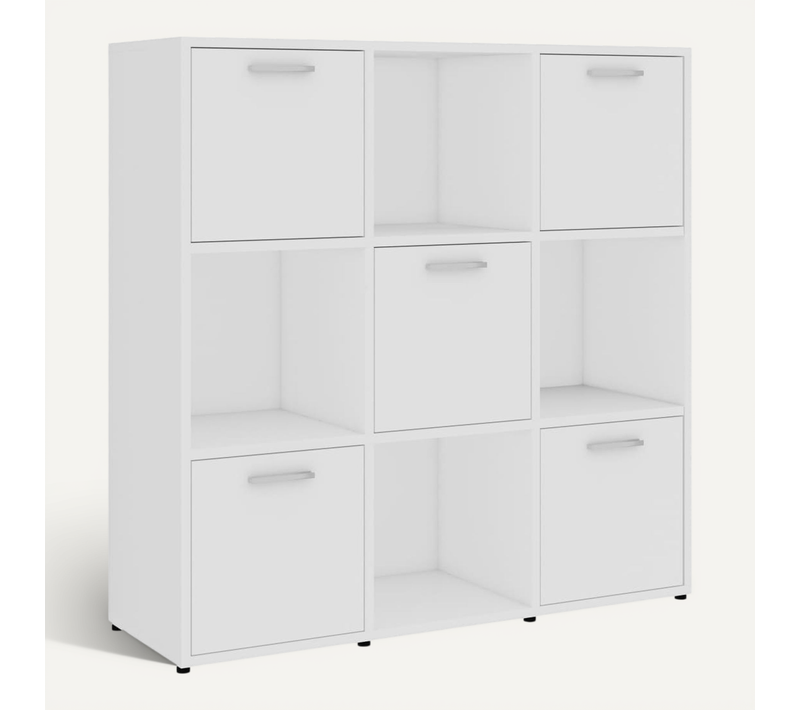 Bibliothèque Blanc 90x30x90 Cm Bois D’ingénierie