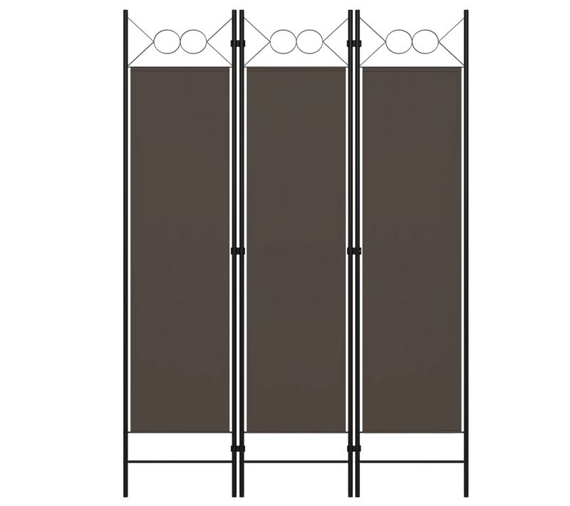Cloison De Séparation 3 Panneaux Anthracite 120x180 Cm