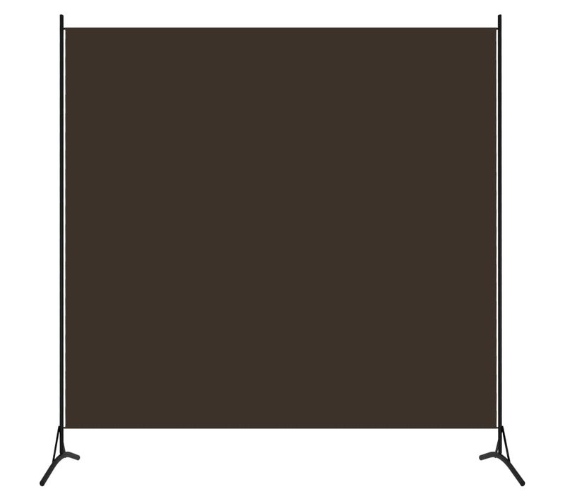 Paravent Pliable En Tissu Marron 175 X 180 Cm
