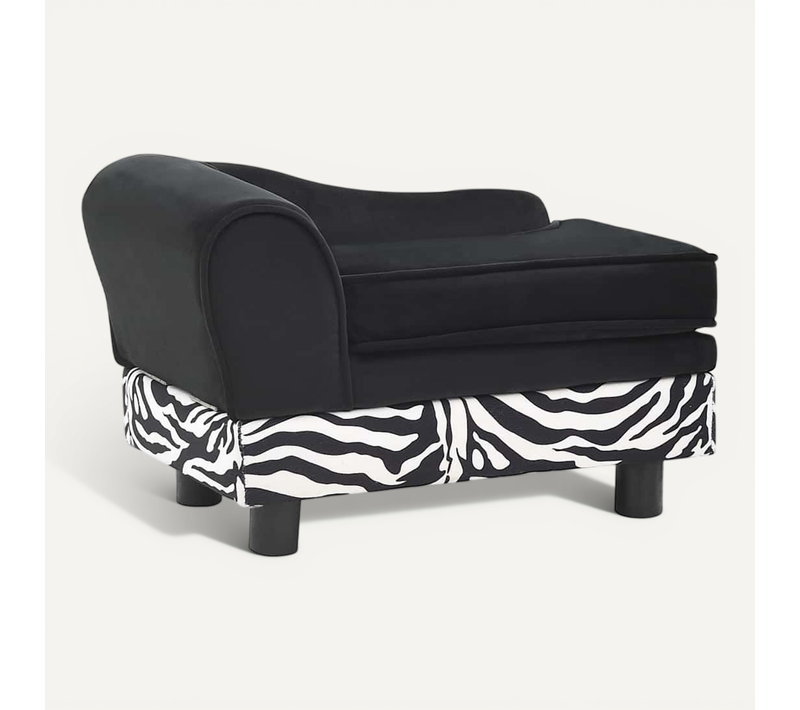 Canapé Pour Chien Noir 57x34x36 Cm Peluche
