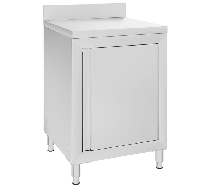 Table De Travail Commerciale Avec Armoire 60x60x96 Cm Inox