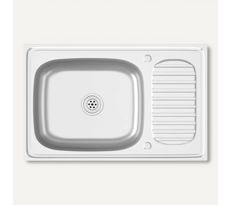 Jeu D'évier De Cuisine Et égouttoir Argenté 800x500x155 Mm Inox