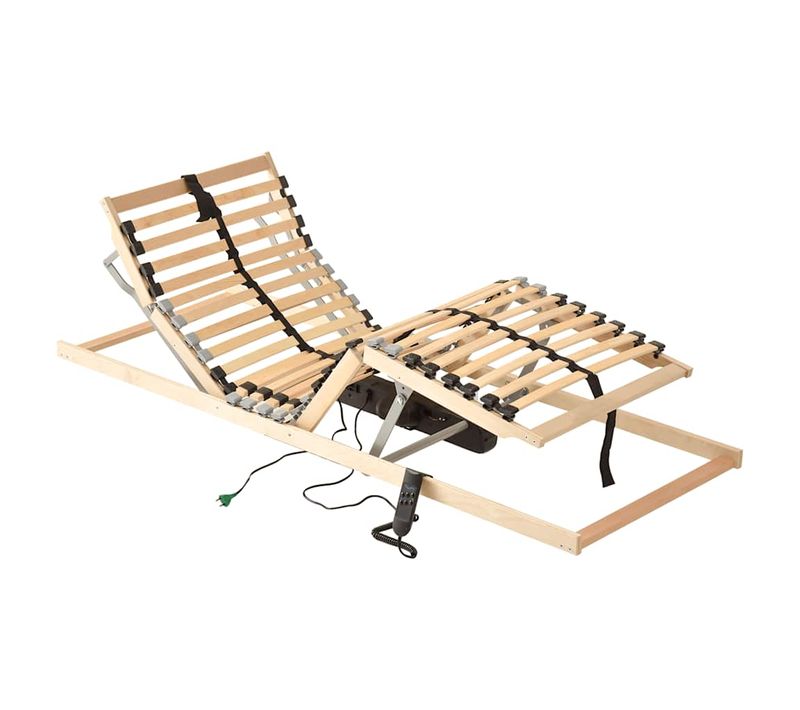 Sommier à Lattes Électrique Avec 28 Lattes 7 Zones 70x200 Cm