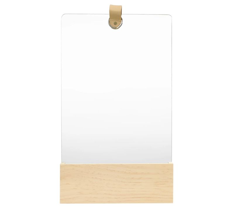 Miroir Mural Bois De Pin Massif 23x39,5 Cm
