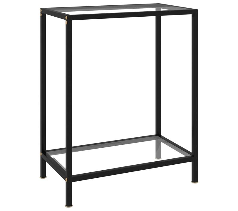Table Console Transparent 60x35x75 Cm Verre Trempé