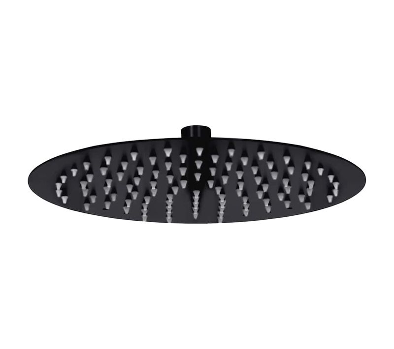 Pomme De Douche Pluie Acier Inoxydable 25 Cm Ronde Noir