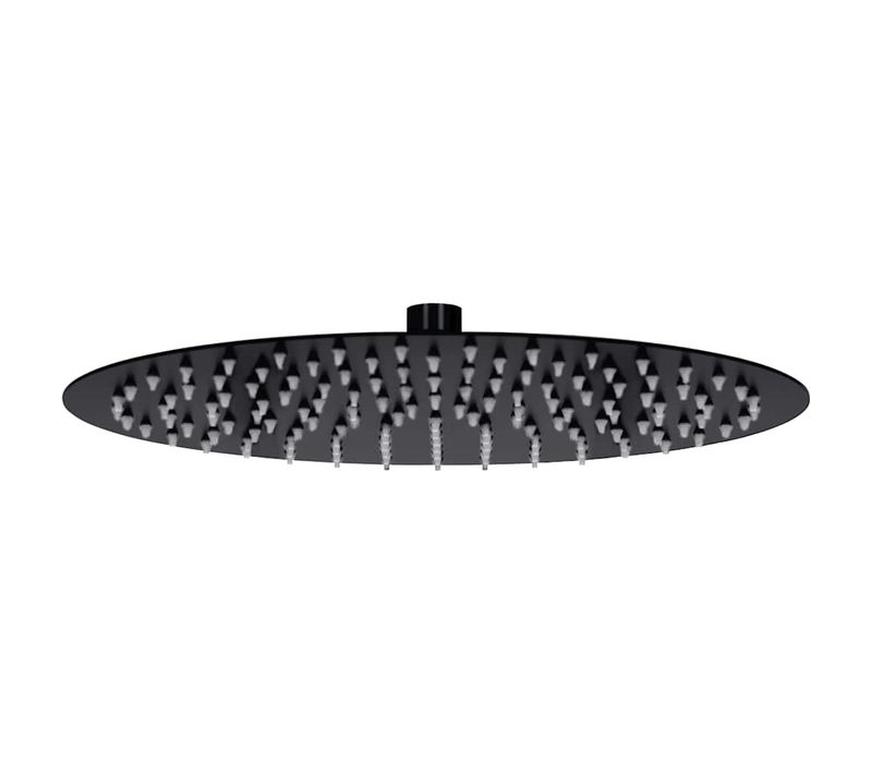 Pomme De Douche Pluie Acier Inoxydable 30 Cm Ronde Noir