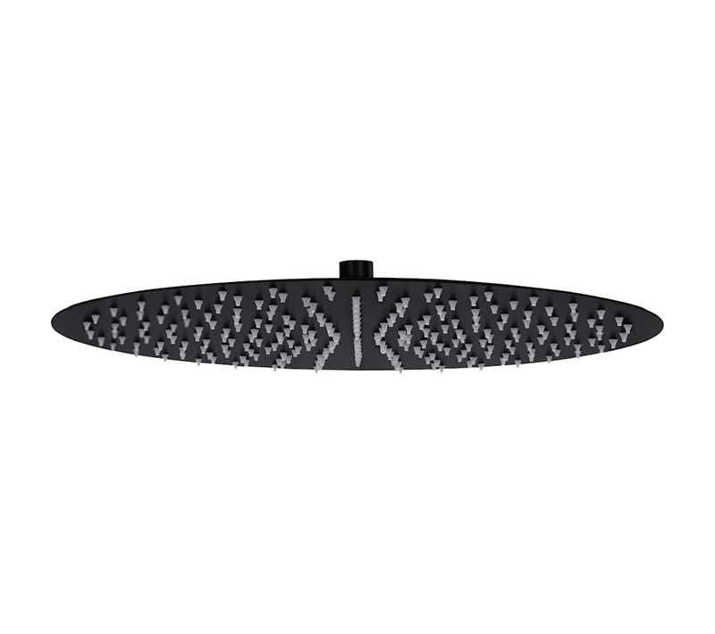 Pomme De Douche Pluie Acier Inoxydable 40 Cm Ronde Noir