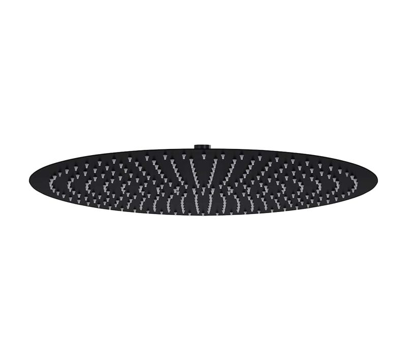 Pomme De Douche Pluie Acier Inoxydable 50 Cm Ronde Noir