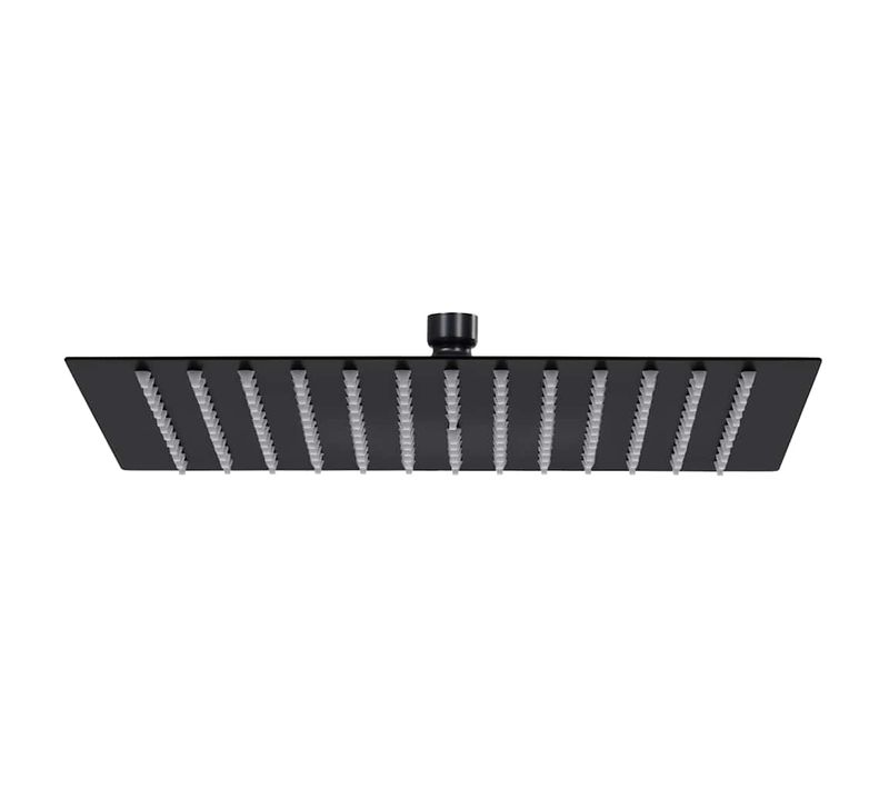 Pomme De Douche Pluie Acier Inoxydable 25x25 Cm Carrée Noir