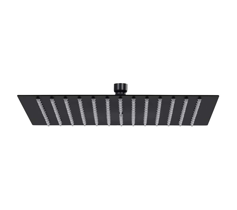 Pomme De Douche Pluie Acier Inoxydable 30x30 Cm Carrée Noir