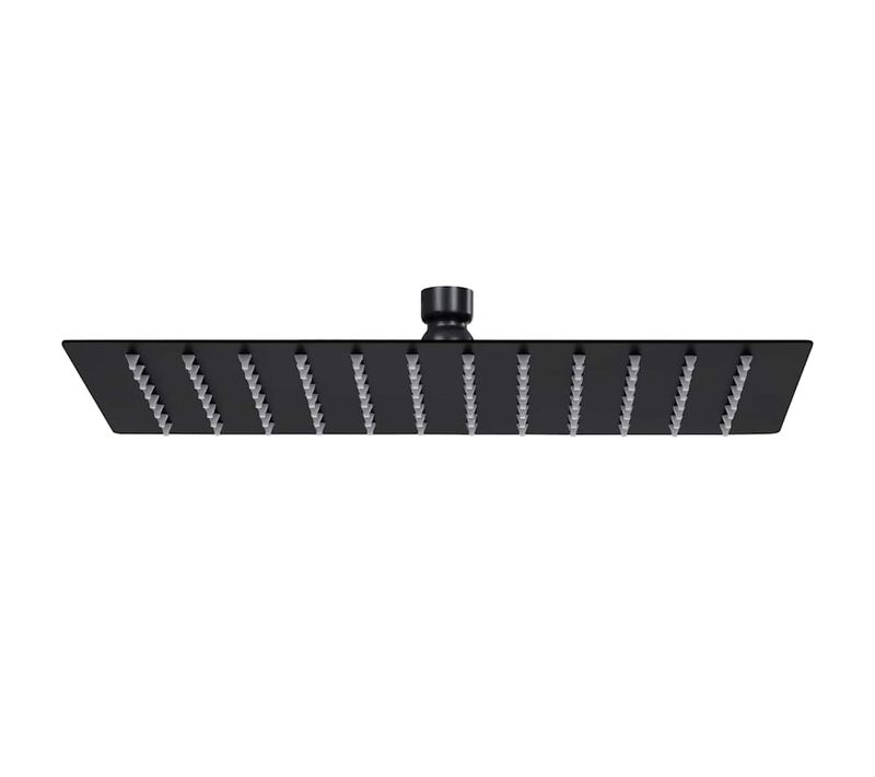 Pomme De Douche Pluie Inox 30x20 Cm Rectangulaire Noir