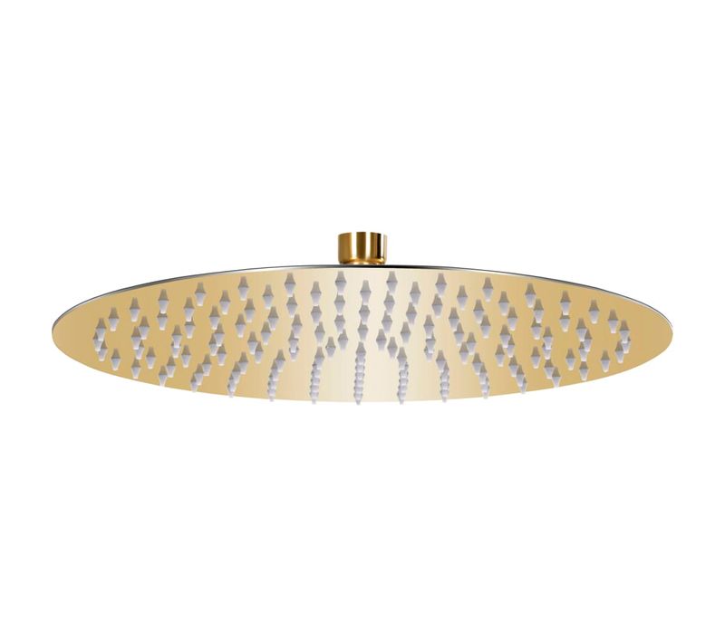 Pomme De Douche Pluie Acier Inoxydable 30 Cm Ronde Doré