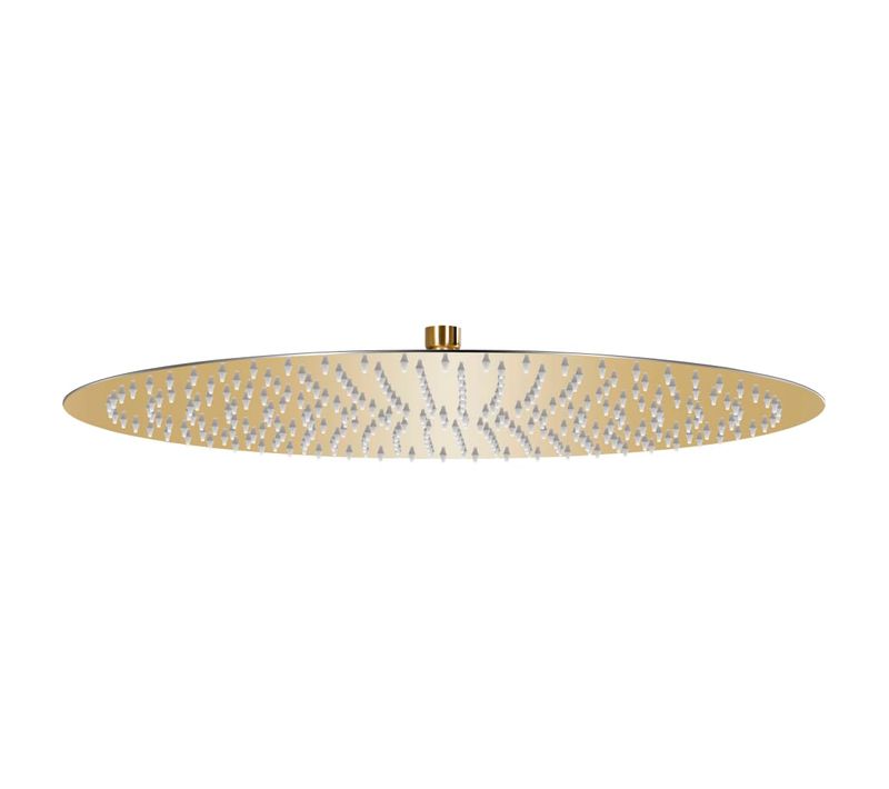 Pomme De Douche Pluie Acier Inoxydable 50 Cm Ronde Doré