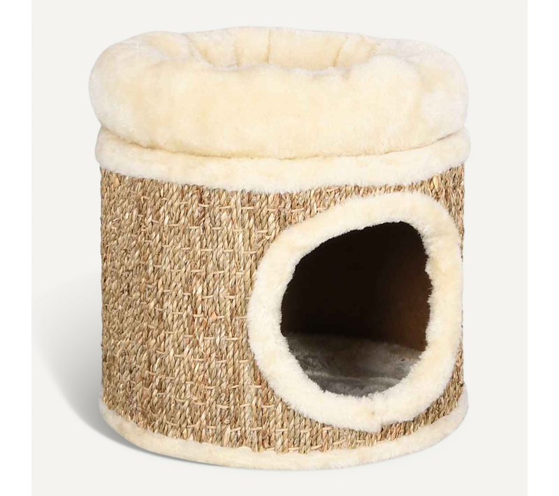 Maison Pour Chat Avec Coussin De Luxe 33 Cm Herbiers Marins