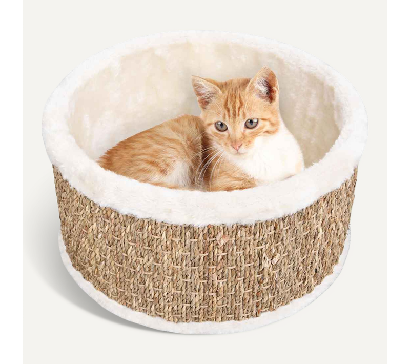 Panier Pour Chat Rond 36 Cm Herbiers Marins