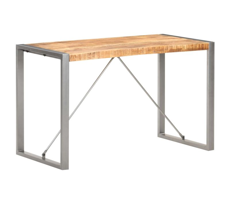 Table À Dîner 120x60x75 Cm Bois De Manguier Massif Brut