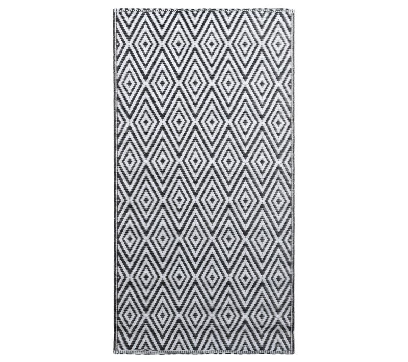 Tapis D'extérieur Arakil Blanc Et Noir 190x290 Cm Pp