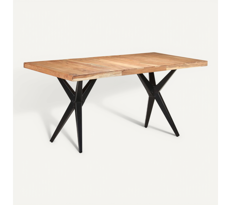 Table De Salle À Manger 160x80x76 Cm Bois D'acacia Solide