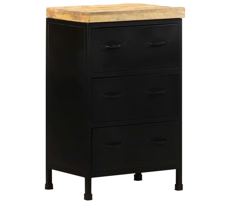 Buffet 47x35x76 Cm Bois De Manguier Brut