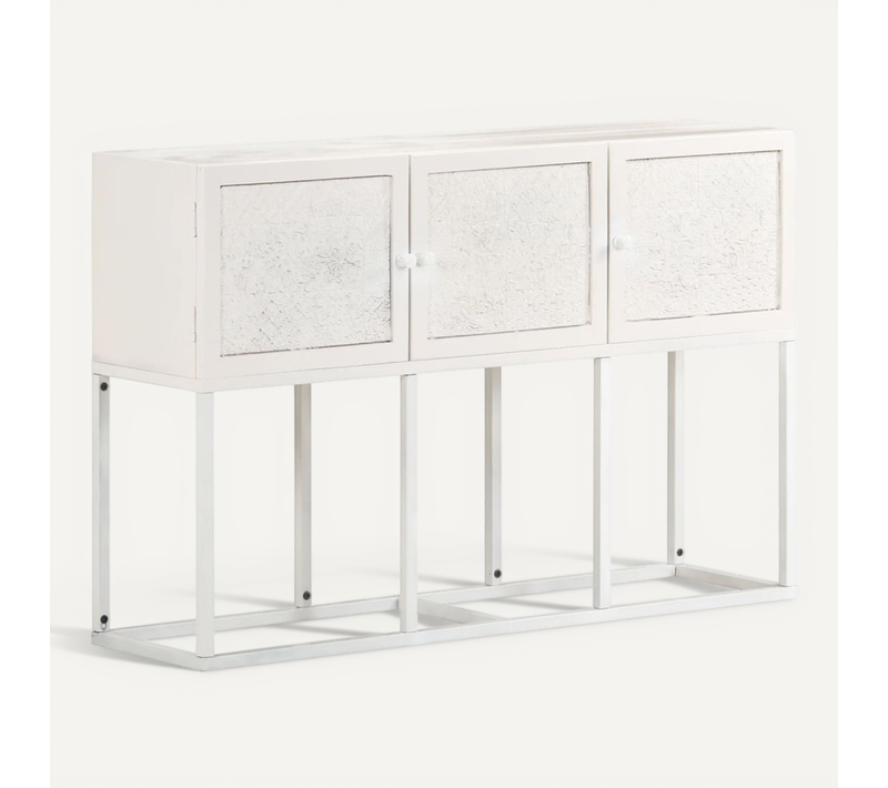 Buffet 115x30x76 Cm Bois De Manguier Massif