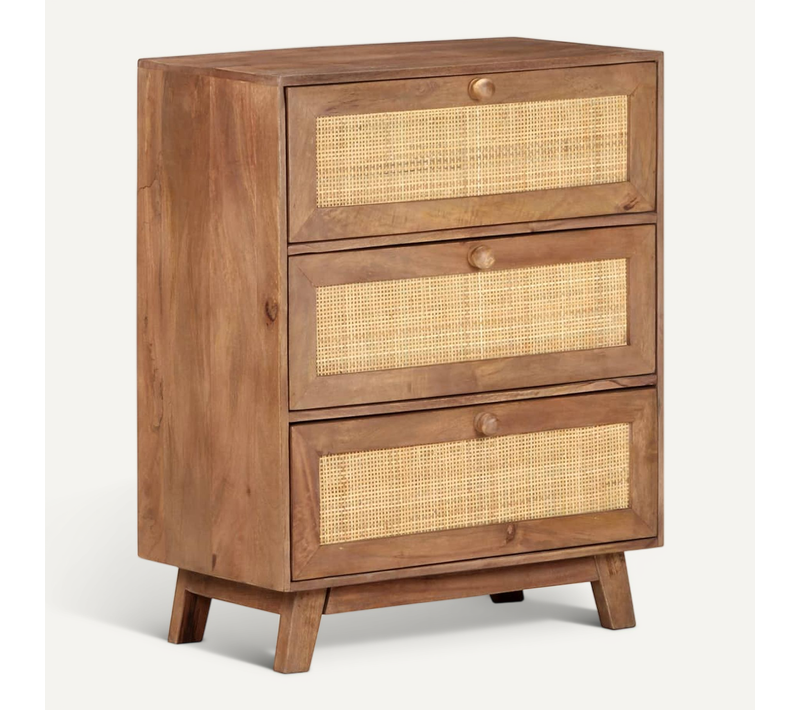Buffet 61x35x76 Cm Bois De Manguier Massif