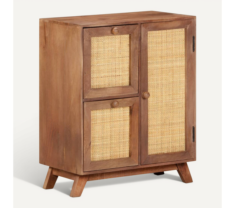 Buffet 60x35x75 Cm Bois De Manguier Massif