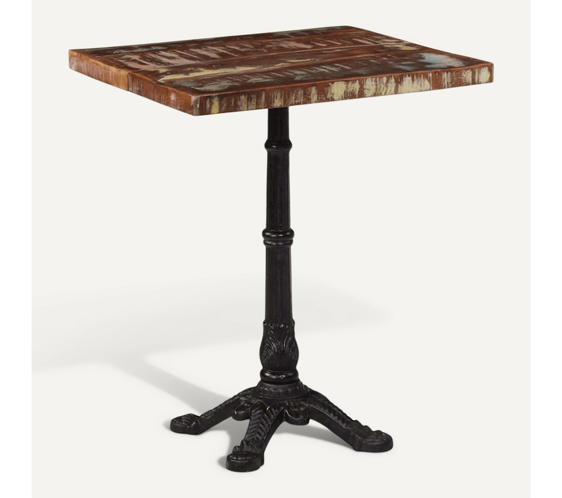 Table De Bistro 60x60x76 Cm Bois Massif De Récupération