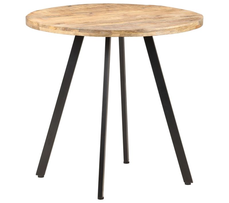 Table De Salle à Manger 80 Cm Bois De Manguier Brut