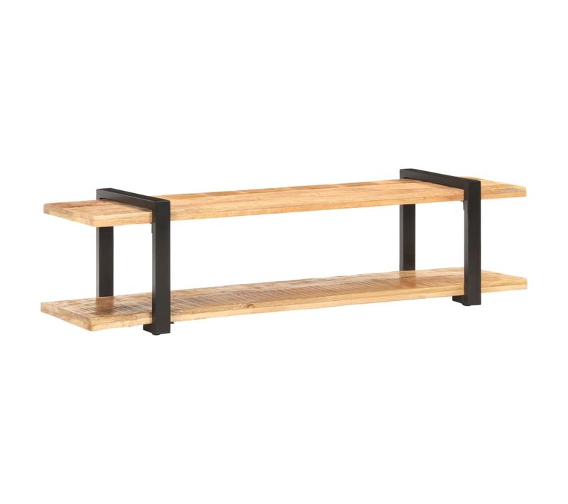 Meuble TV 160x40x40 Cm Bois Massif De Manguier Brut