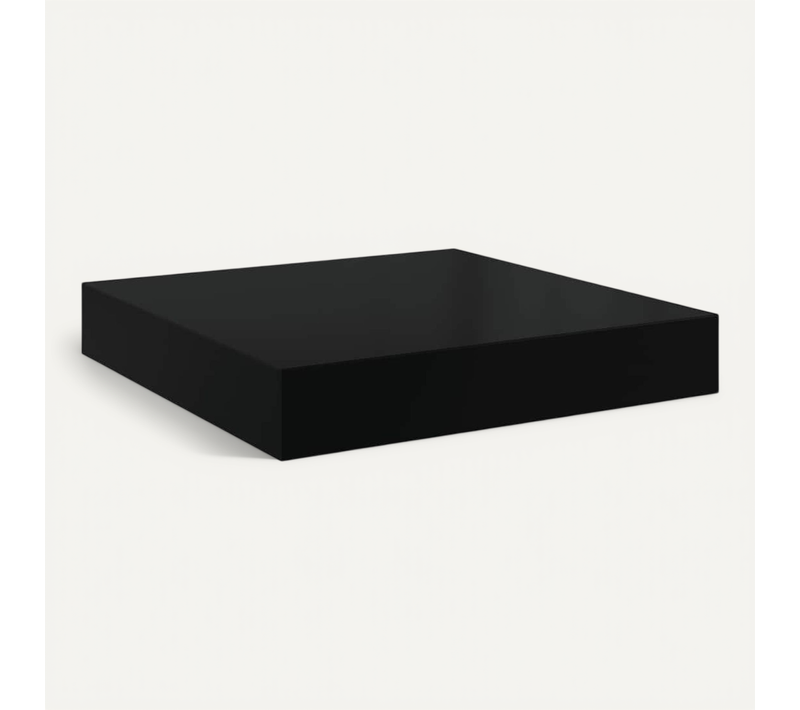 étagère Murale Flottante Noir Brillant 23x23,5x3,8 Cm Mdf