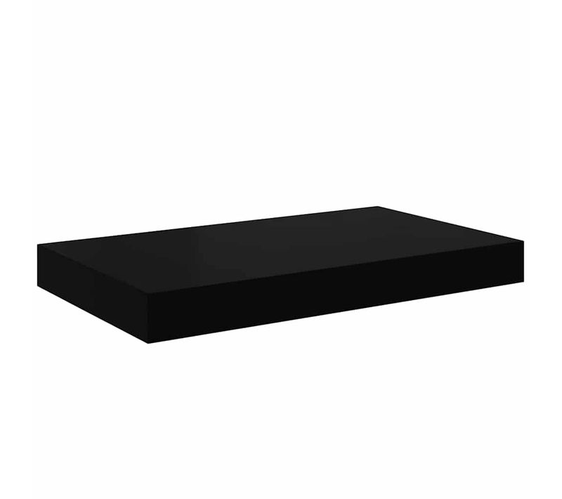 étagère Murale Flottante Noir Brillant 40x23,5x3,8 Cm Mdf