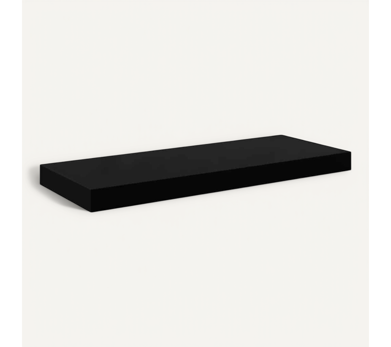étagère Murale Flottante Noir Brillant 60x23,5x3,8 Cm Mdf