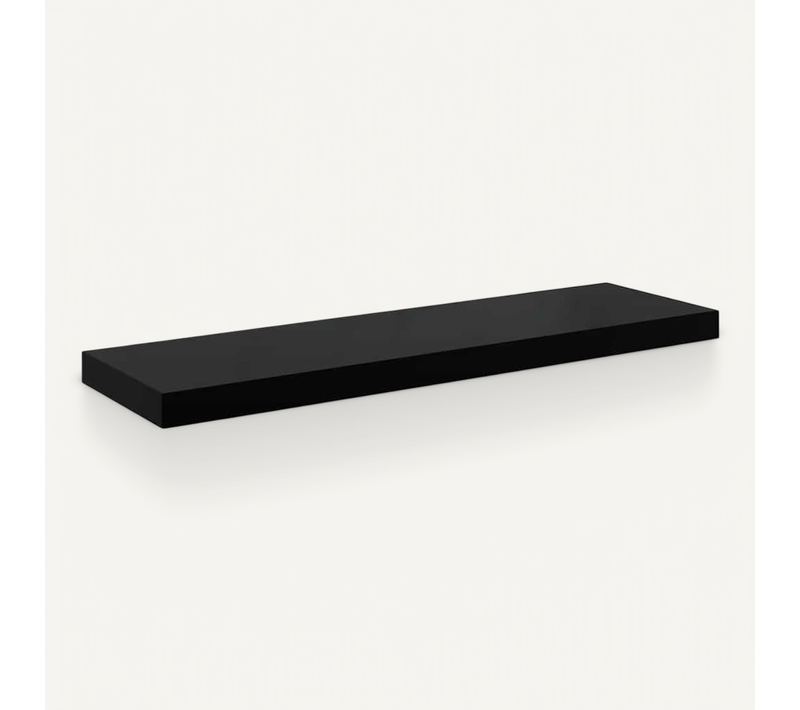étagère Murale Flottante Noir Brillant 80x23,5x3,8 Cm Mdf