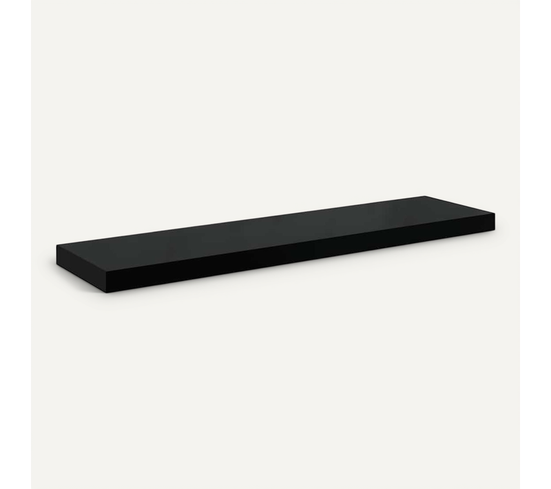 étagère Murale Flottante Noir Brillant 90x23,5x3,8 Cm Mdf