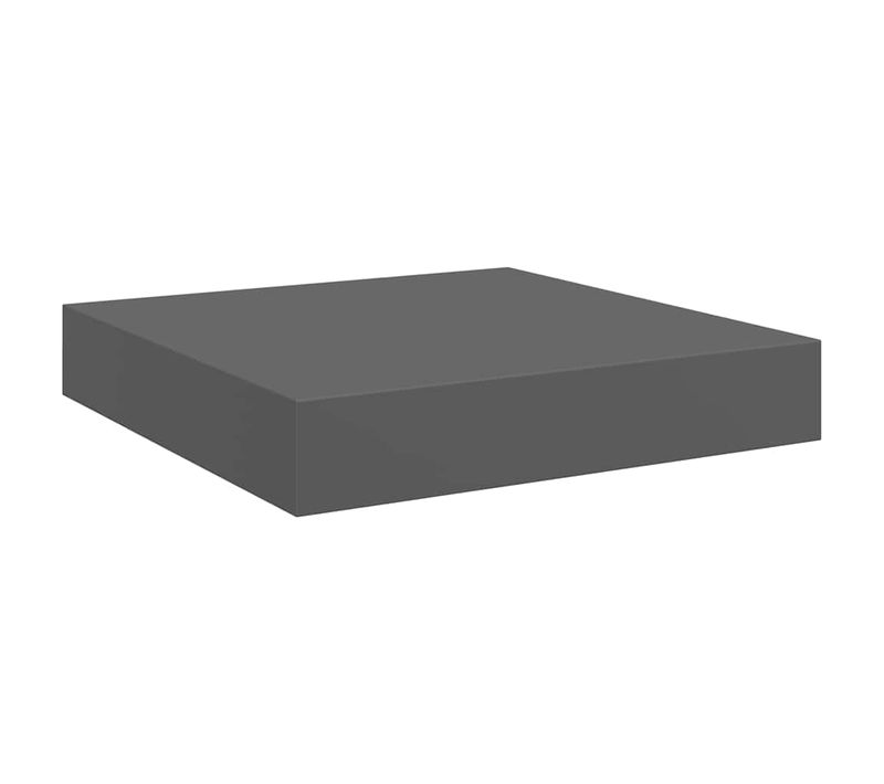 étagère Murale Flottante Gris Brillant 23x23,5x3,8 Cm Mdf