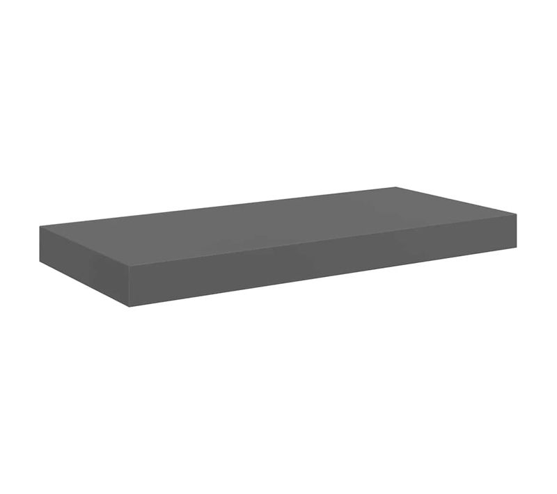 étagère Murale Flottante Gris Brillant 50x23,5x3,8 Cm Mdf